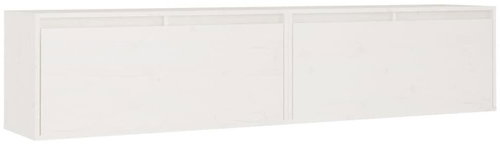 Shumee Nástěnné 2 ks bílé 80×30×35 cm masivní borové dřevo, 813458 - Skříňka - Main image