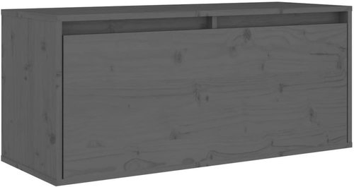 Shumee nástěnná šedá 80×30×35 cm masivní borové dřevo, 813459 - Skříňka - Main image
