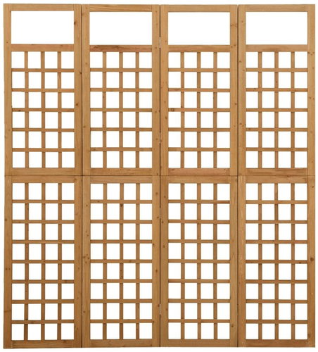 Shumee 4-dielna treláž masívne jedľové drevo 161 × 180 cm, 316479 - Paraván - Hlavný obrázok