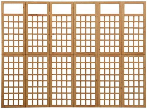SHUMEE 6-piece trellis, fir wood, 242.5 x 180cm - Plant Support - Main image
