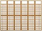 Shumee 6-dielna treláž masívne jedľové drevo 242,5 × 180 cm, 316481 - Treláž