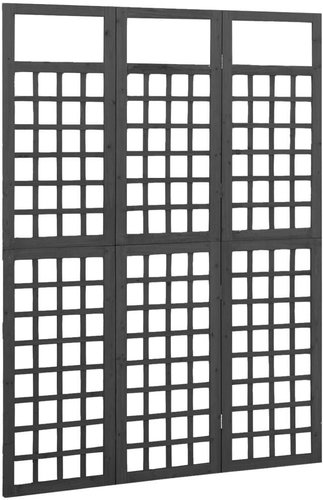 SHUMEE 3dílná dělicí stěna/treláž, jedle černá, 121 x 180cm - Trellis - Main image
