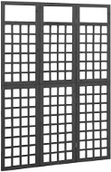 Shumee 3-dielna deliaca stena/treláž masívna jedľa čierna 121 × 180 cm, 316482 - Treláž