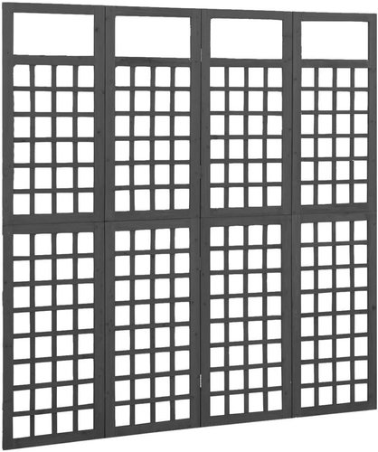 SHUMEE 4dílná dělicí stěna/treláž, jedle černá, 161 x 180cm - Trellis - Main image