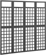 Shumee 4-dielna deliaca stena/treláž masívna jedľa čierna 161 × 180 cm, 316483 - Treláž