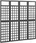 Shumee 4-dielna deliaca stena/treláž masívna jedľa čierna 161 × 180 cm, 316483 - Treláž