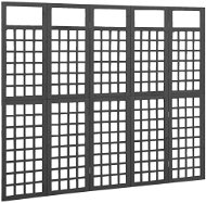 Shumee 5-dielna deliaca stena/treláž masívna jedľa čierna 201,5 × 180 cm, 316484 - Treláž