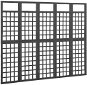 Shumee 5-dielna deliaca stena/treláž masívna jedľa čierna 201,5 × 180 cm, 316484 - Treláž