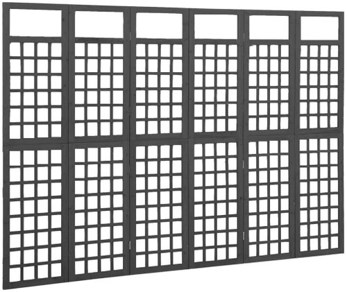 SHUMEE 6dílná dělicí stěna/treláž, jedle černá, 242.5 x 180cm - Trellis - Main image