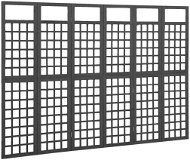 Shumee 6-dielna deliaca stena/treláž masívna jedľa čierna 242,5 × 180 cm, 316485 - Treláž