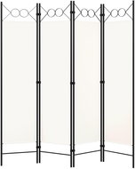 Shumee 4dílný krémově bílý 160×180 cm, 320706 - Paraván