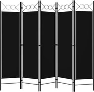 Shumee 5dílný skládací černý 200×180 cm, 320710 - Room Divider