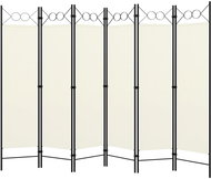 Shumee 6dílný krémově bílý 240×180 cm, 320711 - Paraván