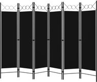 Shumee 6dílný černý 240×180 cm, 320714 - Room Divider