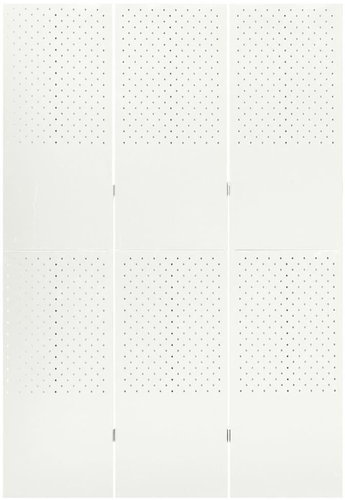 Shumee 3dílný bílý 120×180 cm ocel, 335896 - Paraván - Main image