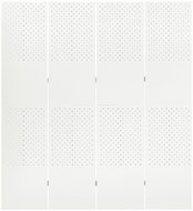 Shumee 4dílný bílý 160×180 cm ocel, 335899 - Paraván