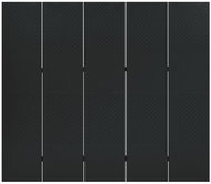 Shumee 5dílný černý 200×180 cm ocel, 335901 - Paraván