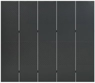Shumee 5dílný antracitový 200×180 cm ocel, 335903 - Paraván