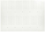 Shumee 6-dielny biely 240 × 180 cm oceľ, 335905 - Paraván
