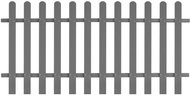 Laťkový plot WPC 200 × 100 cm šedý - Plot