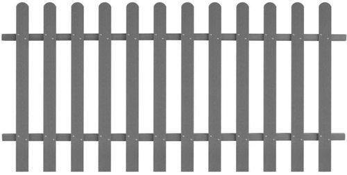 Laťkový plot WPC 200 × 100 cm šedý - Plot - Main image