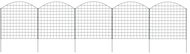 Obloukový plot k jezírku 77,5 × 78,5 cm zelený - Plot