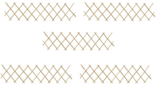 Trellis fences 5 pcs fir wood 180 × 30 cm - Wooden Fence - Main image