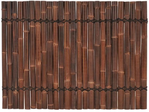 Zahradní plot bambusový dílec 170 × 125 cm tmavě hnědý - Plot - Main image