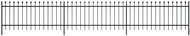 Bezpečnostní palisádový plot s hroty ocel 600 × 60 cm černý - Plot