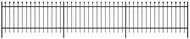Bezpečnostní palisádový plot s hroty ocel 600 × 80 cm černý - Plot