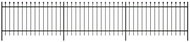 Bezpečnostní palisádový plot s hroty ocel 600 × 100 cm černý - Plot