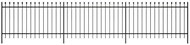 Bezpečnostní palisádový plot s hroty ocel 600 × 120 cm černý - Plot