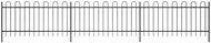 Bezpečnostní palisádový plot s obloučky ocel 600 × 80 cm černý - Plot