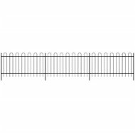 Bezpečnostní palisádový plot s obloučky ocel 600 × 100 cm černý - Plot