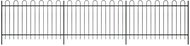 Bezpečnostní palisádový plot s obloučky ocel 600 × 150 cm černý - Plot
