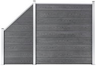 Plotová sada z WPC 1 čtvercový + 1 šikmý díl 273 × 186 cm šedá - Plot