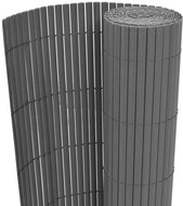 Oboustranný zahradní plot PVC 195 × 500 cm šedý - Plot