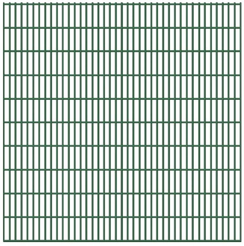 2D zahradní plotový dílec 5 ks 203 cm 10 m zelený - Plotové dílce - Main image