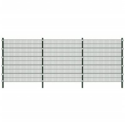 Plotový dílec se sloupky 6 × 2 m zelený - Plotové dílce - Main image