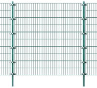 Plotový dílec se sloupky železo práškový lak 6 × 2 m zelený - Plotové dílce
