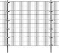 Plotový dílec se sloupky železo práškový lak 6x2 m antracitový - Plotové dílce