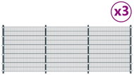 Plotové panely 3 ks železo 6 × 2 m 18 m antracitové šedé - Plotový panel