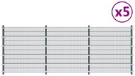 Plotové panely 5 ks železo 6 × 2 m 30 m antracitové šedé - Plotový panel
