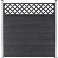 Zahradní plot WPC 180 × 185 cm šedý 3053256 - Plotové dílce