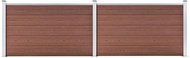 Zahradní plot WPC 353 × 106 cm hnědý - Plotové dílce