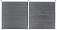 Zahradní plot WPC 353 × 186 cm šedý - Plotové dílce