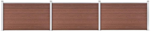 Zahradní plot WPC 526 × 106 cm hnědý - Plotové dílce - Main image