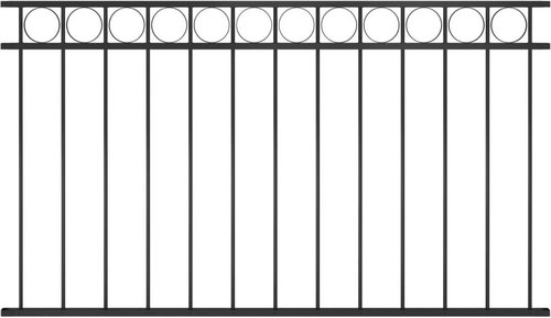 Plotový dílec ocel 1,7 × 0,8 m černý - Plotové dílce - Main image