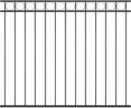 Plotový dílec ocelový 1,7 × 1,5 m černý - Plotové dílce