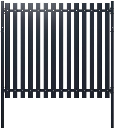 Plotový panel antracit 174,5 × 150 cm práškově lakovaná ocel - Plotové dílce - Main image